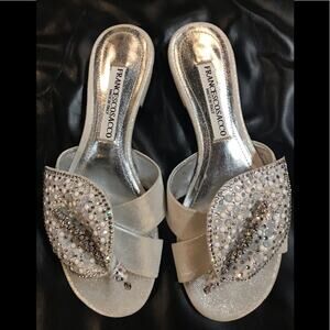 Francesco Sacco Swarovski crystal flat sandal